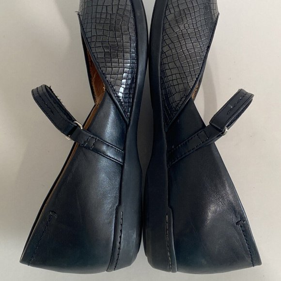 Dansko Nanette Black Leather Croc Print Mary Jane Flats Shoes Women's 39 US 8.5 - Picture 10 of 16